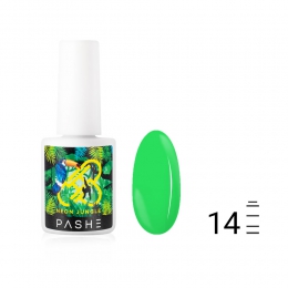 Гель-лак PASHE Neon Jungle №14 Неоновый зелёный (9 мл)