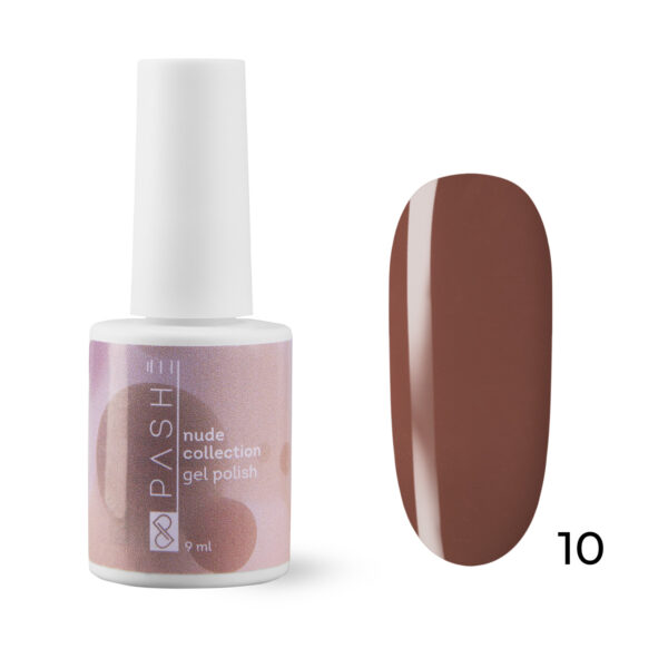 Гель-лак PASHE Nude Collection №10 камуфлирующий тепло-розовый (9 мл.)